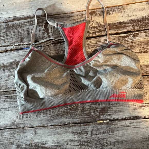 Avia Gray and Pink Mesh Sports Bra - Picture 1 of 3